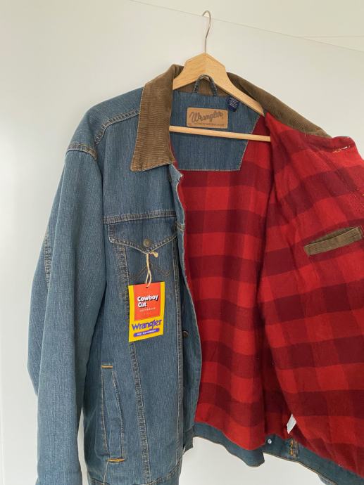 Wrangler Giacca In Denim Blu Per Ragazzi Con Fodera Sherpa – Chiusura A Bottoni – Stile Rustico – Taglia M - 4