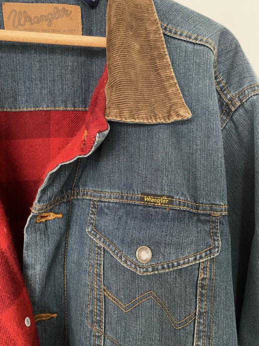 Wrangler Blanket Lined Rustic Denim Jacket
