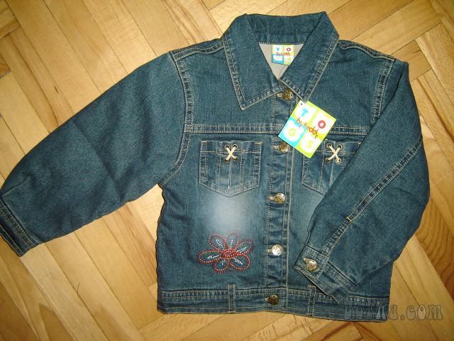 Jeans jakna za deklico-podložena-98