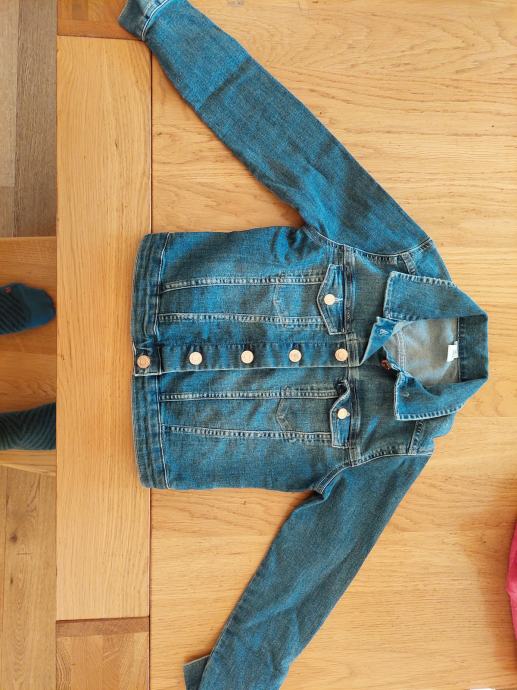 Jeans jakna, dekliška, številka 140