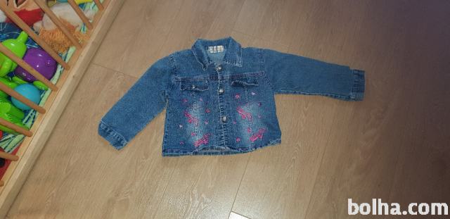 Jeans jakna za puncko, vel. 92-98