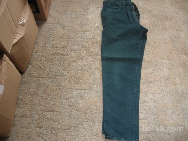 jeans hlače v zeleni barvi št.52