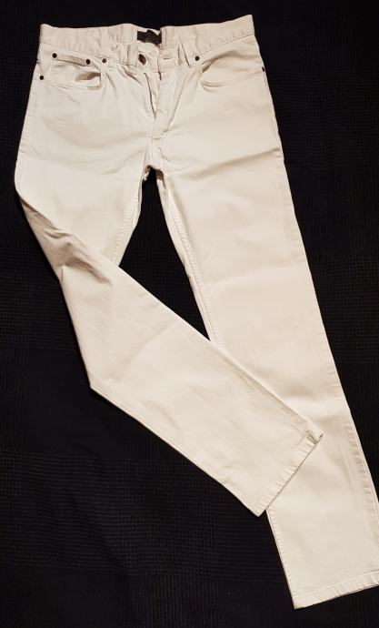 Moške bele jeans hlače, slim, št. 32