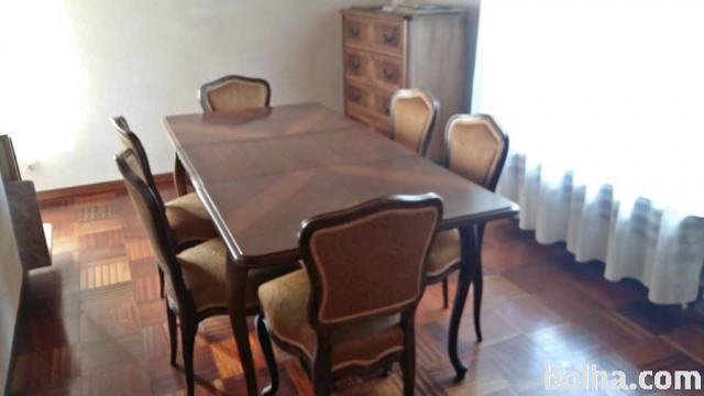 Jedilnica Barok, Stilles Sevnica,1972, miza, 6 stolov