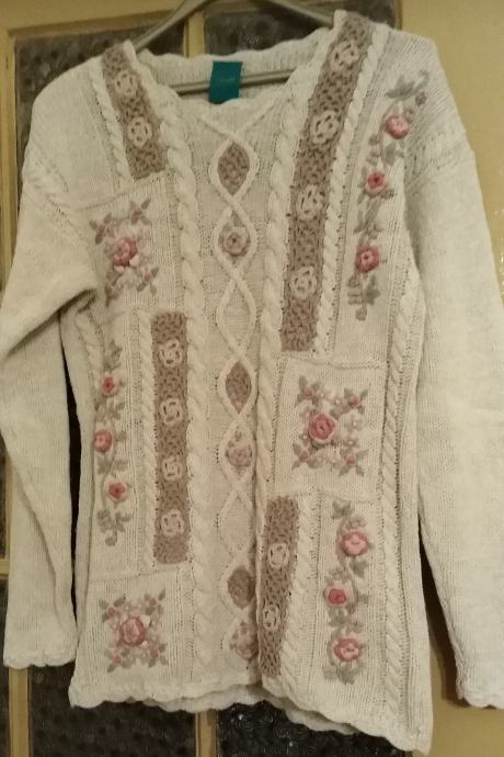 NOV Originalen debel pulover, bombaz+ramie
