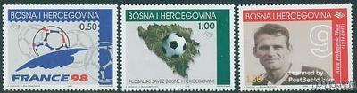BOSNA IN HERCEGOVINA nogomet SP 1998 čiste znamke MNH