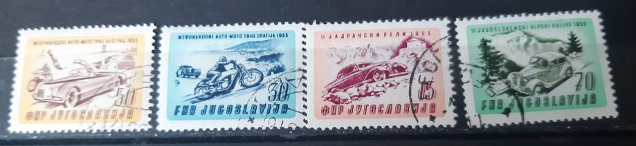 Jugoslavija, celotna žigosana serija avto-moto dirke 1953