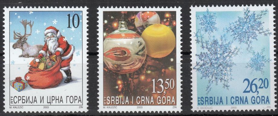 Jugoslavija / Srbija 2003 ☀ Novo leto / Božič  3v ☀ MNH