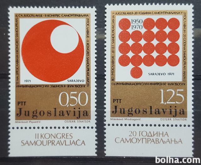kongres - Jugoslavija 1971 - Mi 1418/1419 - serija, čiste (Rafl01)