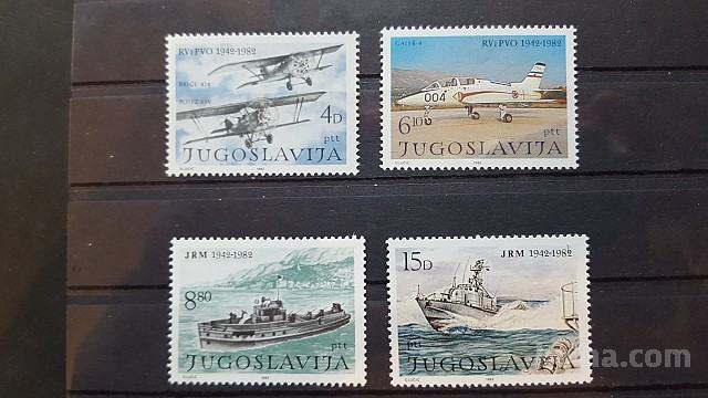 mornarica in letalstvo -Jugoslavija 1982 -Mi 1939/1942 -čiste (Rafl01)