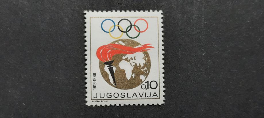 olimpijski teden - Jugoslavija 1969 -Mi 37 -doplačilna, čista (Rafl01)