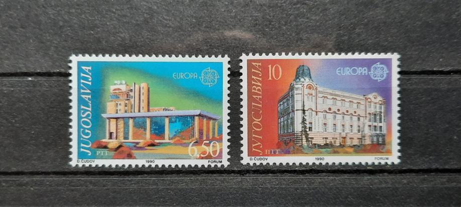 poštni uradi - Jugoslavija 1990 - Mi 2414/2415 -serija, čiste (Rafl01)