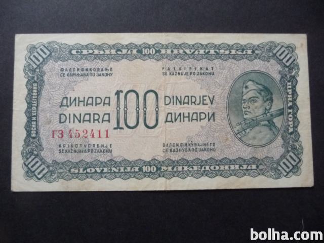 100 dinarjev 1944