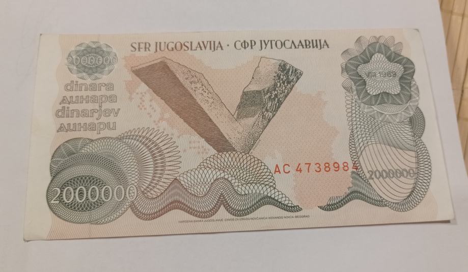 2 000 000 dinarjev 1989