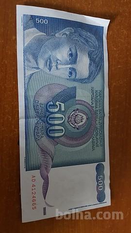 500 din Jugoslavija bankovec