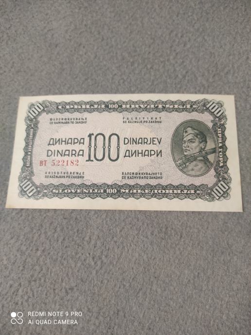 Jugoslavija 1944 100 dinarjev