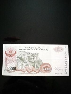 Jugoslovanski dinar - 500.000 dinarjev