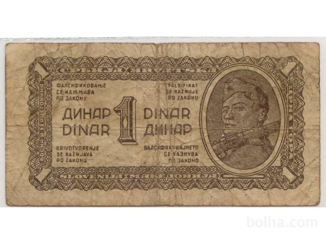Stari bankovci za 1 dinar letnik 1944