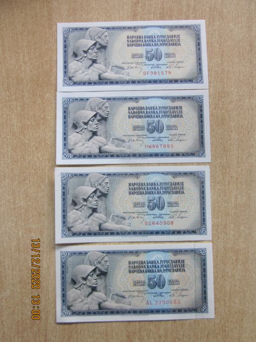 Yu bankovec 50 din 1968