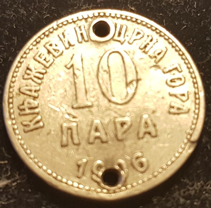 10 PARA KRALJ. ČRNA GORA LETA 1906
