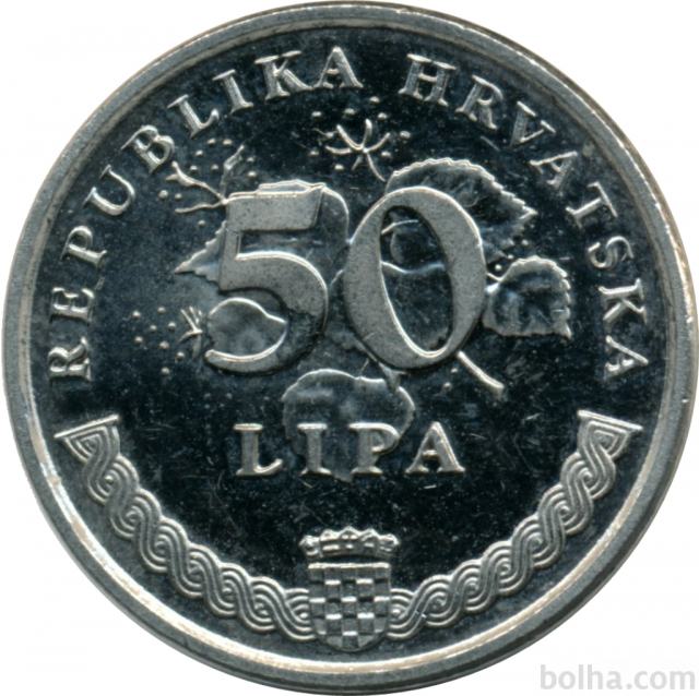 Kovanci Rep. Hrvaške - 50 lip - XF