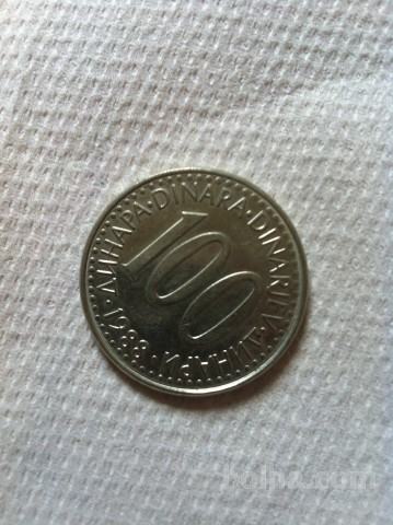Yugoslavija, kovanec 100 dinarjev, 1988, naprodaj