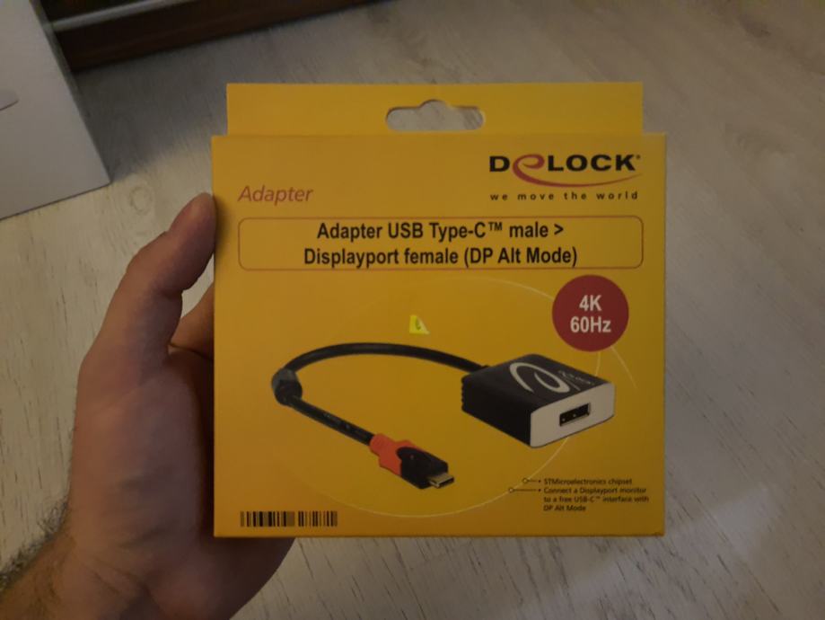 Adapter USB Type C v Display Port 4K 60Hz