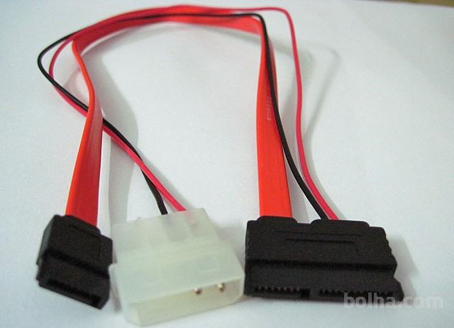 Micro SATA - SATA - MOLEX kabel adapter