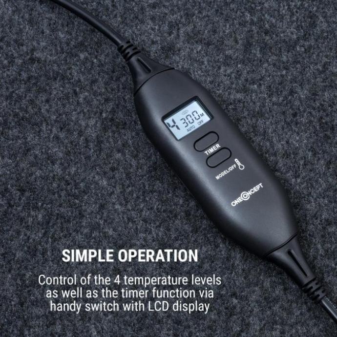 OneConcept Magic Carpet DLX grelna podlaga, Antracit