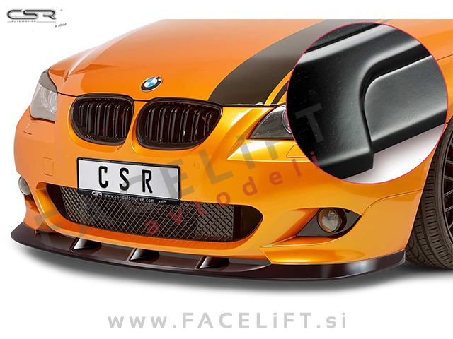 BMW 5 / E60 E61 (03-10) / podaljšek sprednjega odbijača / črni (mat)