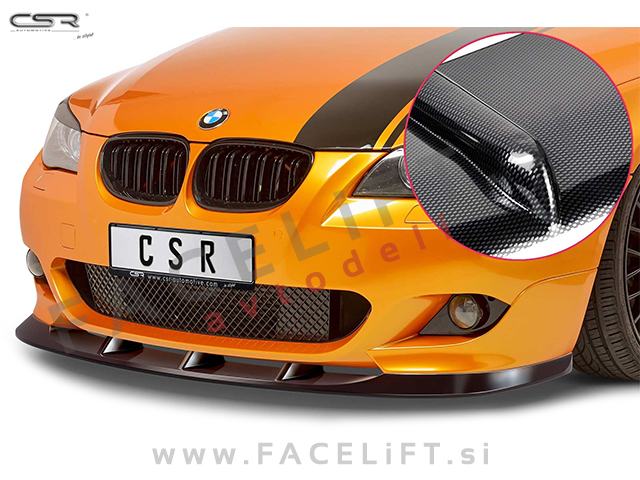 BMW 5 / E60 E61 (03-10) / podaljšek sprednjega odbijača / karbon sijaj