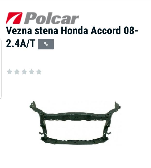 Honda Accord 2008 - 2013 vezna stena, gumi tepihi