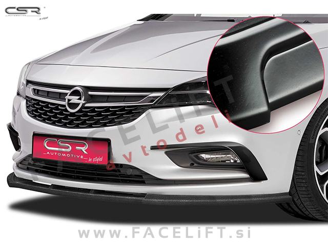 Opel Astra K / (15-19) / podaljšek sprednjega odbijača / črni (mat)
