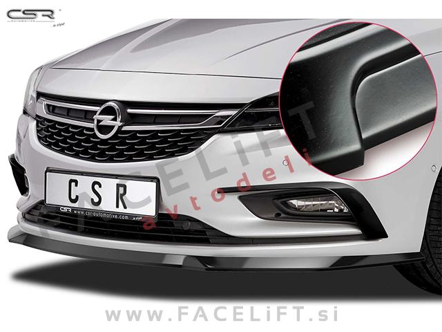 Opel Astra K / (15- ) / podaljšek sprednjega odbijača / črni (mat)