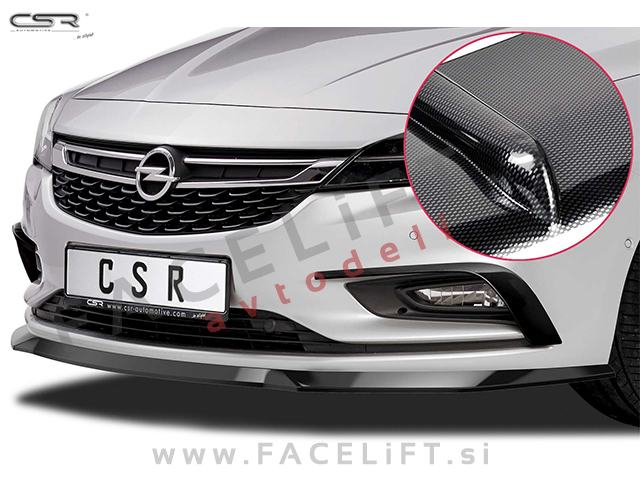 Opel Astra K / (15- ) / podaljšek sprednjega odbijača / karbon (sijaj)