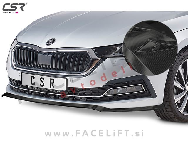 Škoda Octavia 19- podaljšek sprednjega odbijača karbon (sijaj)
