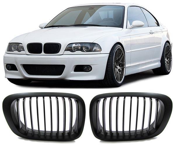 Športna maska BMW 3 E46 Coupe / Cabrio črne ledvičke