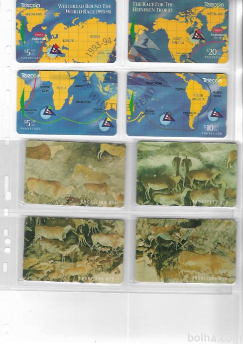 Kartice Nove Zelandije in Južne Afrike sestavljene v puzzle