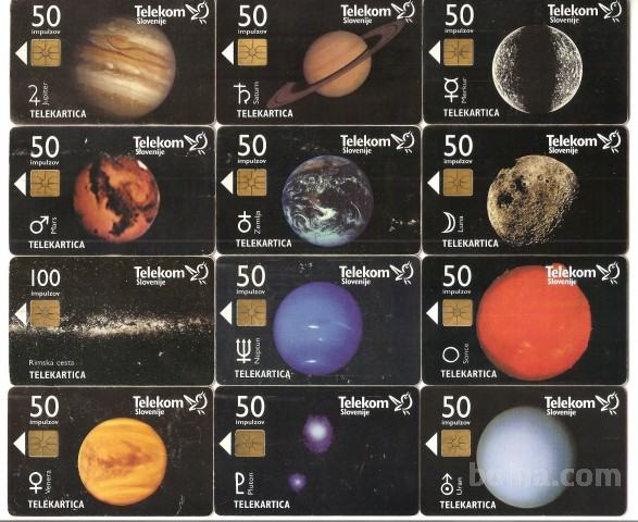 SLO telefonske kartice - planeti