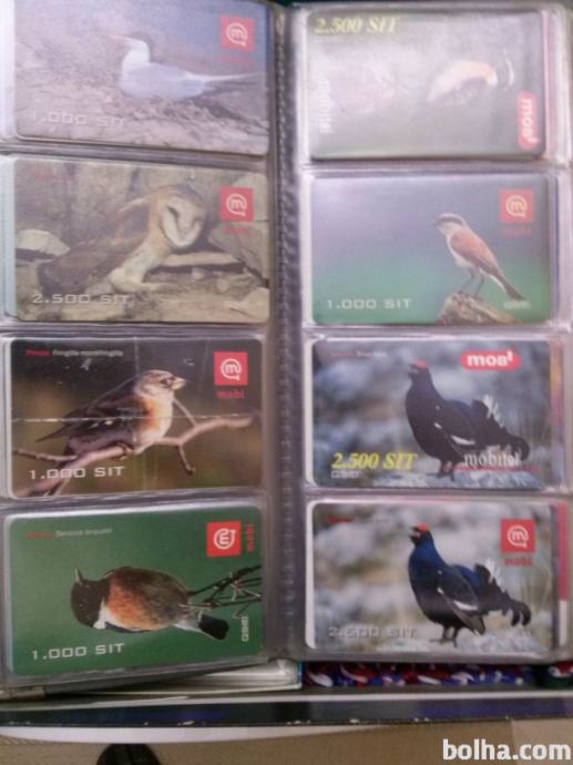 Telefonske kartice Ptice