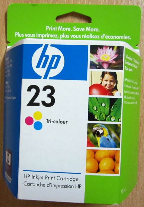 HP InkJet barvna kartuša 23, Tri - colour (original)