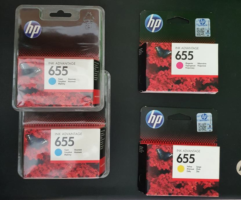 HP kartuše 655 barvne za tiskalnike HP Deskjetink Advantage 3525, 4615