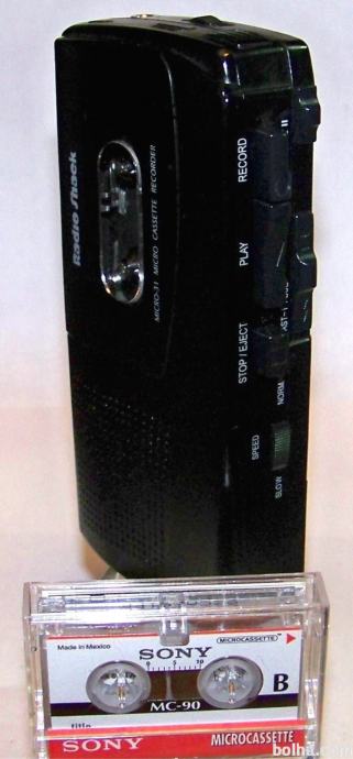 Radio Shack Micro 31 Micro Cassette Diktafon Snemalnik BERI