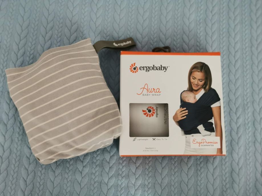 Ergobaby Raztegljiv trak Aura wrap Stripes, odlično ohranjen