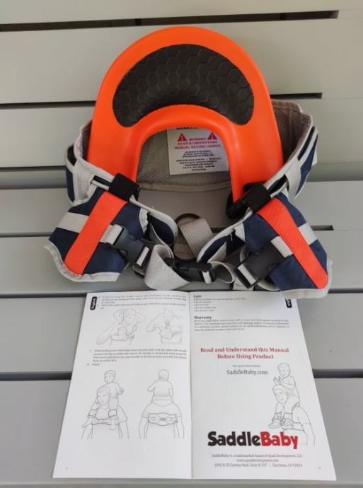 Saddle baby - ergonomska nosilka za nošenje na ramenih