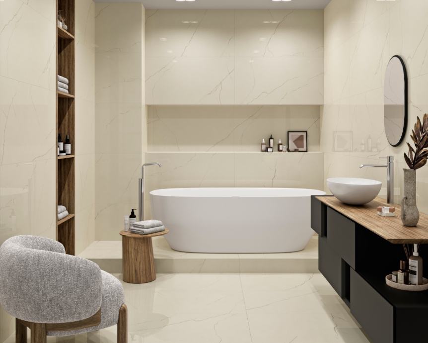 Porcelan gres ploščice Keratile 60x120 IMPERIALE IVORY