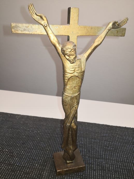 kip Ivan Meštrović višina ca 35 cm, jezus na križu,kip jezusa na križu