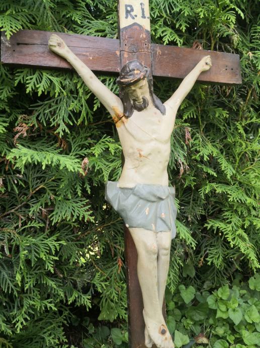 60cm Star lesen križ,staro razpelo,križ z Jezusom,Kristus na križu