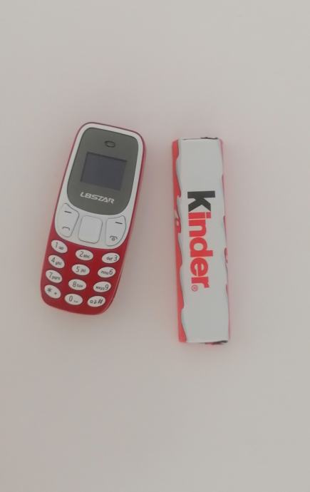 Mini mobilni telefon - dual SIM - Rdeč