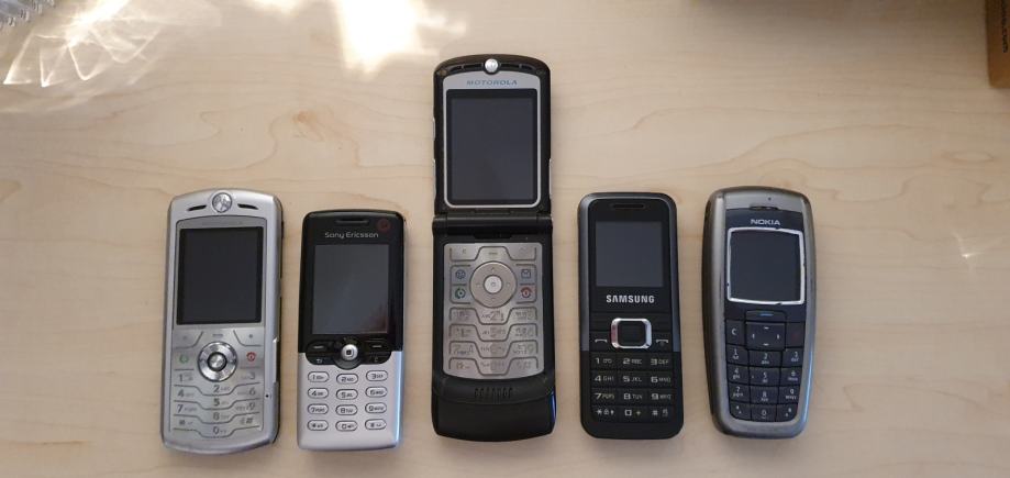 Motorola,Erikson,Samsung,Nokia klasika mobiteli,delujoči